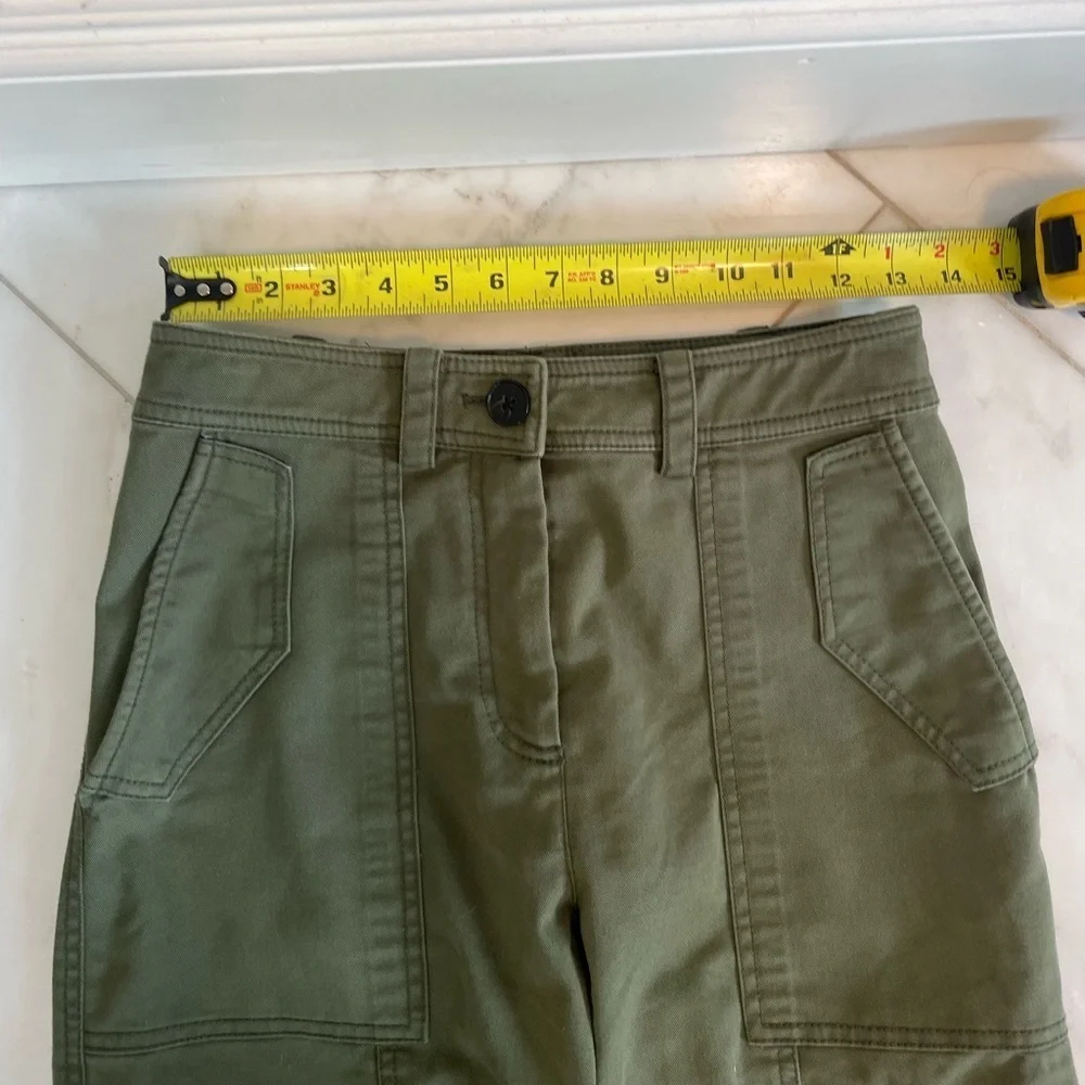 Derek Lam 10 Crosby size 4 women’s cargo khakis tapered leg designer soft casual - Picture 2 of 8